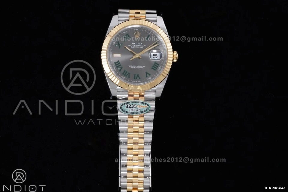 Reserve) Jubilee Power SS Roman Best (72 Hours 904L SH3235 Bracelet 1:1 YG Green Marker DateJust Unique Steel Gray 126333 603 Edition 41 Dial on Clean 0509